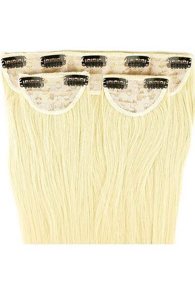 KONAK PERUK Platinum Fiber Synthetic Flat Half Moon and 2 Side Snaps Set