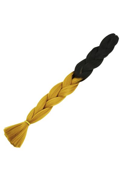 KONAK PERUK Synthetic Ombreli Hair For African Braid And Rasta - Black / Dark Caramel
