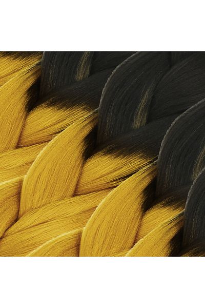 KONAK PERUK Synthetic Ombreli Hair For African Braid And Rasta - Black / Dark Caramel