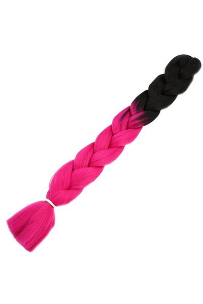 KONAK PERUK Synthetic Ombreli Hair For African Braid And Rasta - Black / Fuchsia