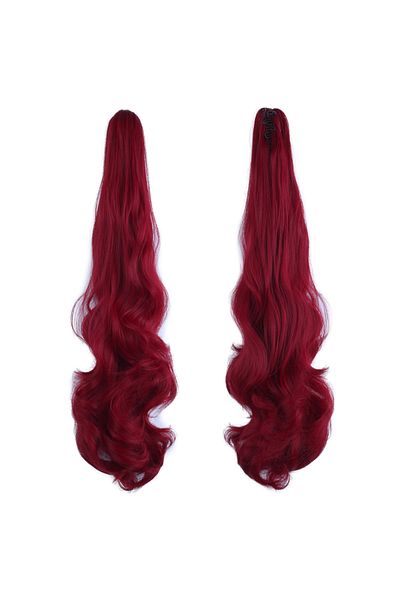 KONAK PERUK Red Buckle and Wavy Ponytail