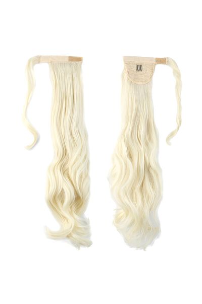 KONAK PERUK Open Platinum Tie Wavy Ponytail