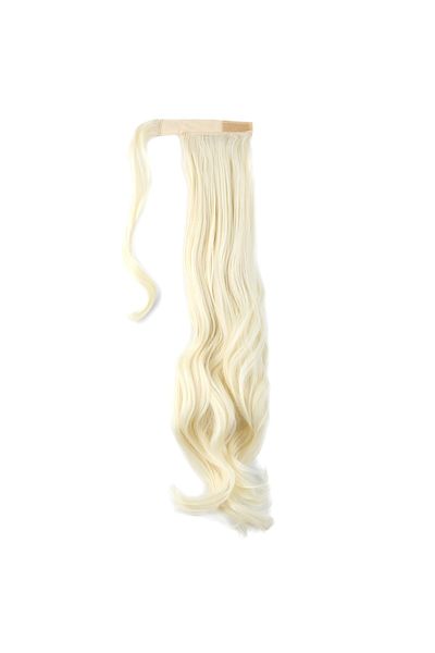 KONAK PERUK Open Platinum Tie Wavy Ponytail