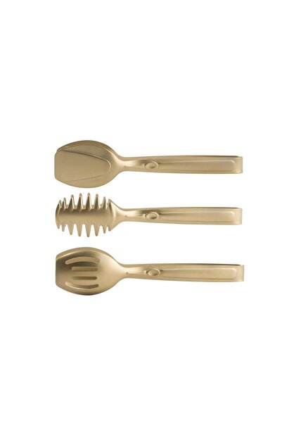 Dame Marie Cn 3 Parça Mat Altın Maşa Seti