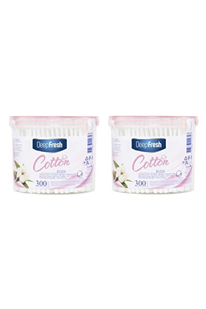 Deep Fresh Deepfresh Cotton Buds Kulak Çubuğu %100 Saf Pamuk 300 Adet (2'li Set)