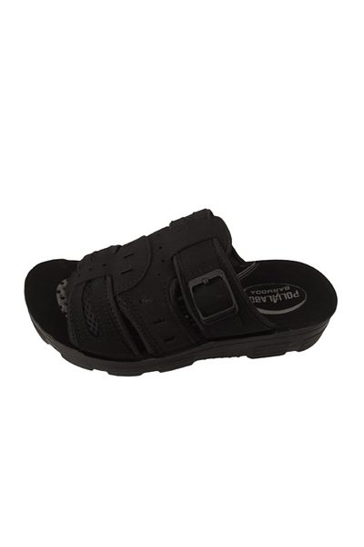 ALAABO Range Black-buckle Comfortable Lightweight Orthopedic Men's Daily Slippers