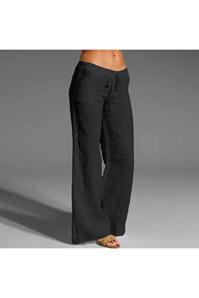 Mothermood Keten Günlük Yazlık Rahat Kesim Kadın Pantolon