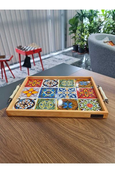 bluecape Ethnic Tile 40x30cm Decorative Presentation Tray