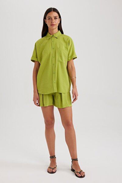 DeFacto Magas derekú, széles lábú, modális rövidnadrág A5666ax23sm