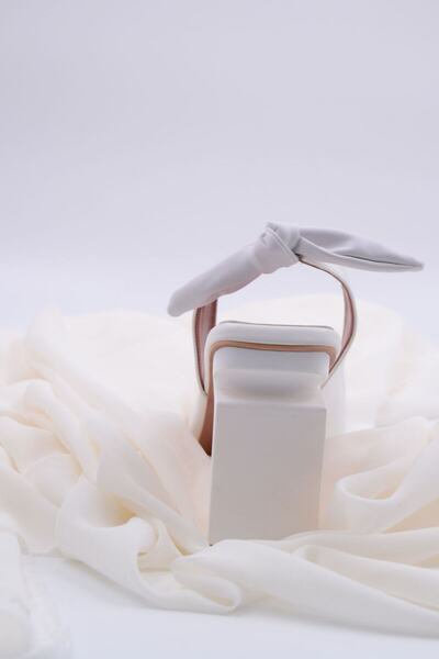 Genel Markalar Natasha Kısa Tasarım Topuk Beyaz Kadın Stiletto