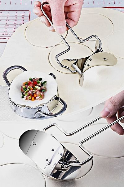 Tilbe Home Ravioli Ravioli Mold Steel Raw Pastry Dumpling Cookie Dumplings Press Mold Dough Cutting Shaper