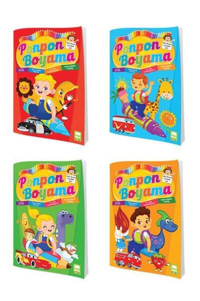 Nesil Yayınları Ponpon Boyama (4 Çeşit) /emaçocuk