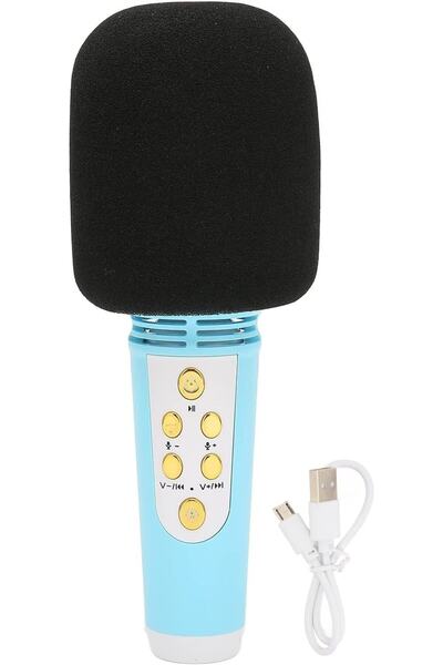 Fogy Karaoke Mikrofon Araba Partisi PC Tüm Akıllı Telefonlar için Güçlü Hoparlörlü Kablosuz Bluetooth