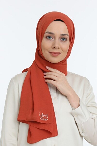 Levidor Brick Color Medina Silk Women's Shawl