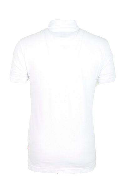NCS Men's White Polo Collar Slim Fit Narrow Cut Printed 100% Cotton T-shirt Jeans 1124