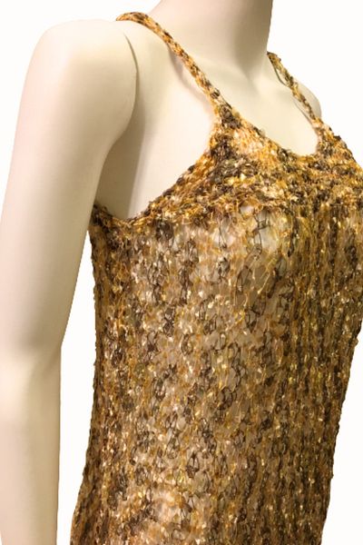 Işin Tasarım Cinnamon Colored Flexible Soft Light Beach Dress Pareo