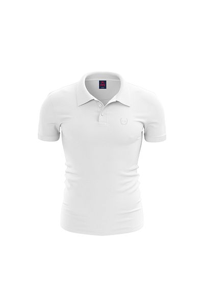 s.p.q.r Tricou polo pentru bărbați Spqr Sanctus White - mânecă scurtă