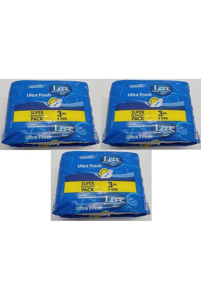 AREX Lery Life Ultra Fresh Sanitary Pad Normal 21 Pieces (21*3 Pack)