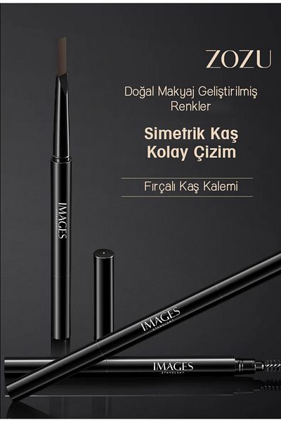 ZOZU 0.4Gr Dark Brown Eyebrow Series - Angled Pen and Brush