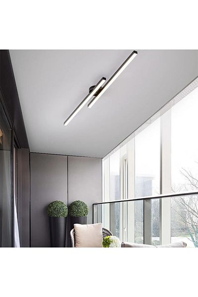 Mikro Light Project Modern Ceiling Corridor Lighting Rod Led Black Daylight Linear Chandelier Fixture Double