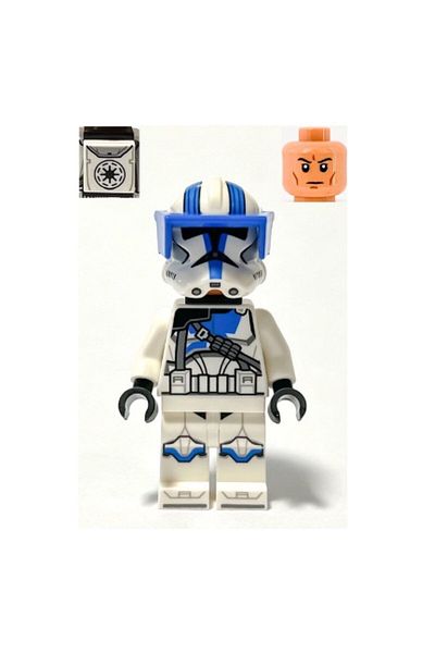LEGO Original Minifigure Minifigure Star Wars Stormtrooper - Clone Heavy Trooper 501st Legion Phase 2