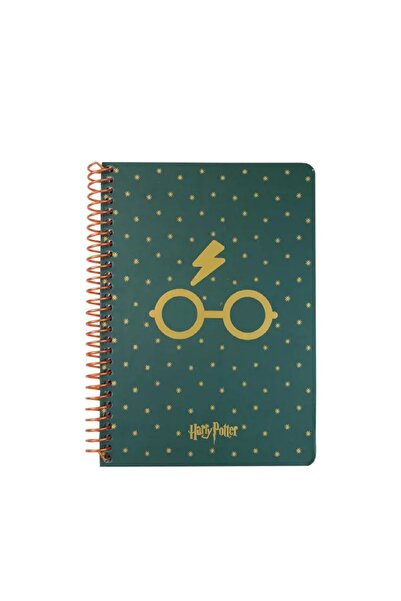KonseptKutu Mabbels Harry Potter Yeşil - Gözlük Desenli Butik Defter