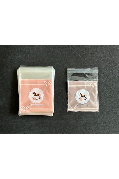 OzanTuhafiye Banded Transparent Patterned Bag Opp 7x7 Cm 95 Pieces