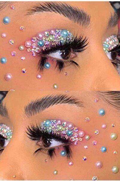 Barly Yüz Ve Saç Incisi / Yapışkanlı Saç Incisi / Yapışkanlı Saç Taşı / Yapış...