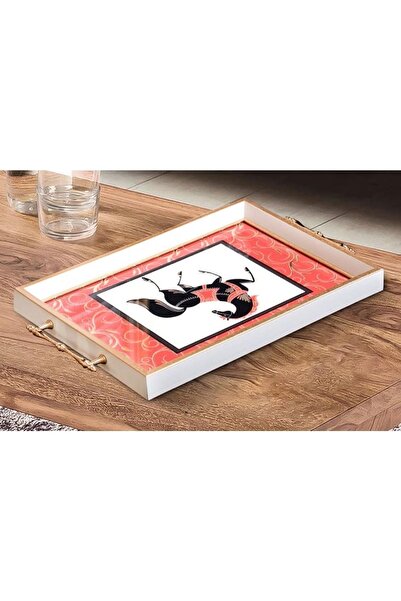 TabloLife Dekoratif Lüks Sunum Tepsisi At Figürlü