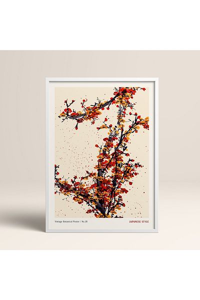 HOMEPACK Επιτραπέζιο Πλαίσιο Ιαπωνικού Στιλ Nanbara Sakujiro 30x40cm 40x60cm 50x70cm Μαύρο Λευκό Ξύλο Jpn073