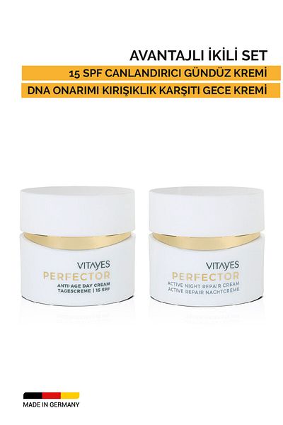 VITAYES Advantageous Double Set with 15 SPF - Revitalizing Day and Night Cream, DNA Repair and Anti-Wrinkle