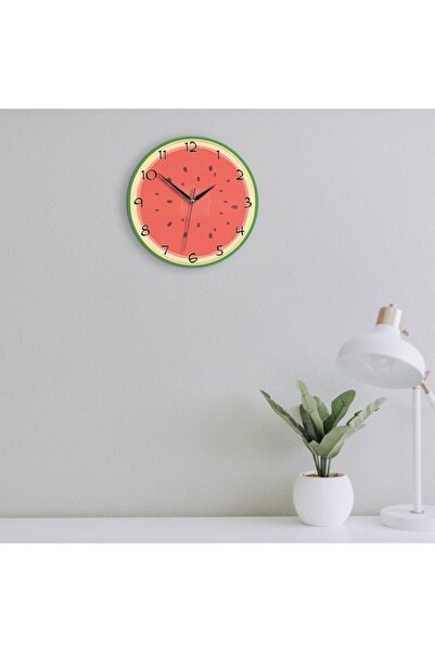 CajuArt Decorative Wooden Watermelon Vivid Round Kitchen Wall Clock
