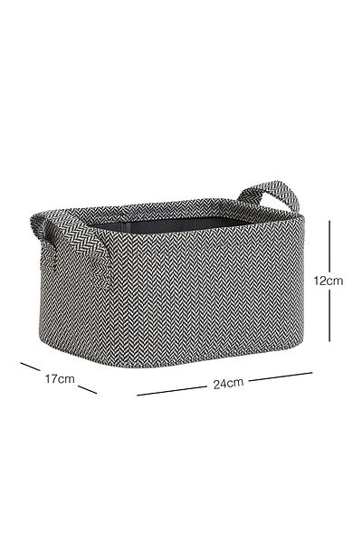 Ocean Home Textile 24X17X12 cm Anthracite Textured under Cabinet Laundry Toy Organizer - Folding Storage Basket Organizer