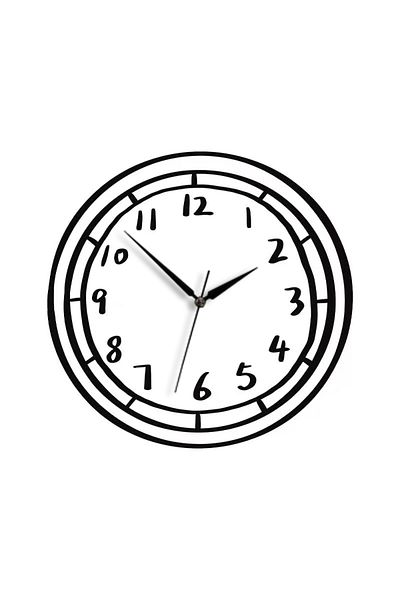 CajuArt 35 cm Wooden Decorative Cartoon Drawing Modern Wall Clock