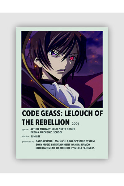 fırsatlar diyarı Code Geass: Lelouch Of The Rebellion Anime Info Card Bilgi K...