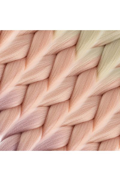 KONAK PERUK 100 gr.African Braiding Ombreli Synthetic Hair - Platinum / Soft Orange / Soft Lilac