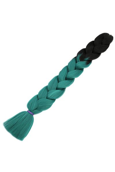 KONAK PERUK African Braiding Synthetic Ombreli Hair 100 Gr- Black / Green