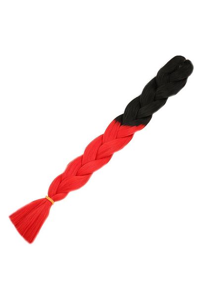 KONAK PERUK African Braiding Synthetic Ombreli Hair 100 Gr- Black / Red