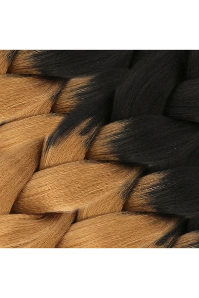 KONAK PERUK African Braiding Synthetic Ombreli Hair 100 Gr- Black / Caramel