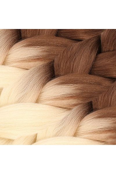 KONAK PERUK Synthetic Ombreli Hair For African Braid And Rasta - Ashy Brown / Platinum