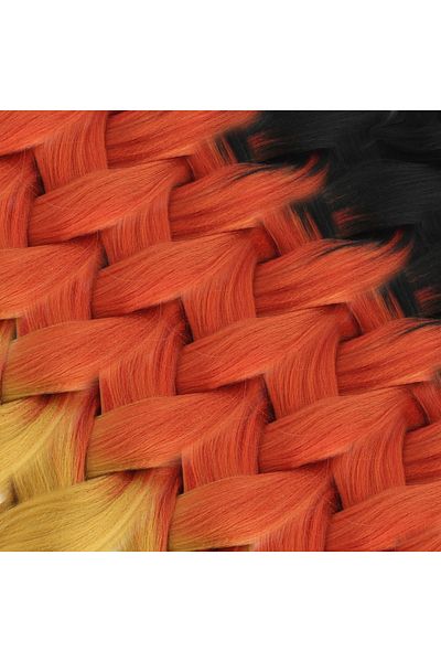 KONAK PERUK Synthetic Ombreli Hair For African Braid And Rasta - Black / Copper / Caramel