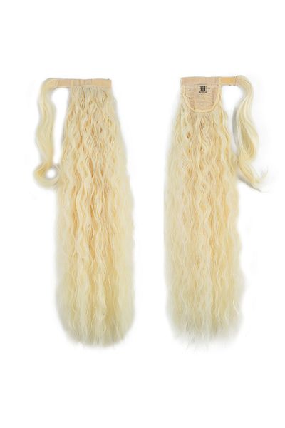 KONAK PERUK Light Platinum - Tie-Up Fluffy Wavy Ponytail