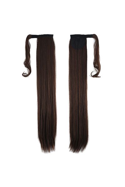 KONAK PERUK Brown Straight Ponytail - Tied