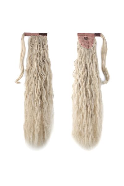 KONAK PERUK Platinum Highlights Tie Up Fluffy Wavy Ponytail