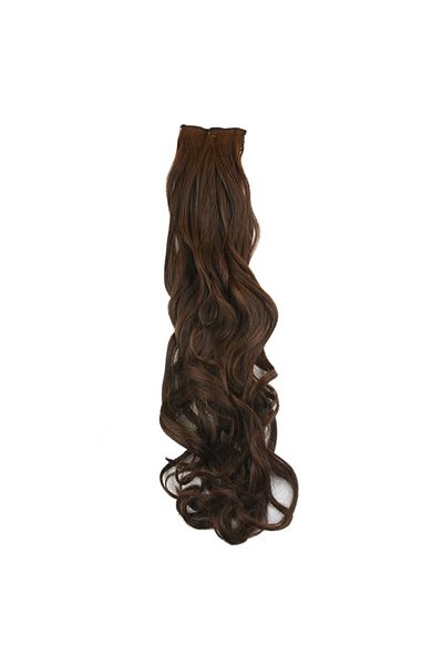 KONAK PERUK 8 Pieces Fiber Synthetic Wavy Snap - Brown Caramel