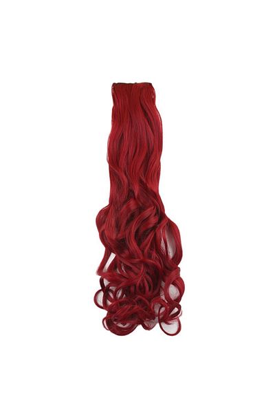 KONAK PERUK 8 Pieces Fiber Synthetic Wavy Snap - Red