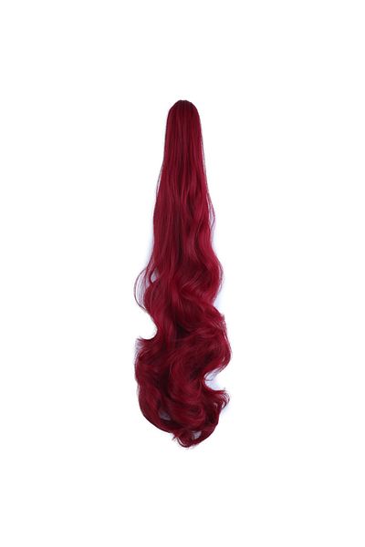 KONAK PERUK Red Buckle and Wavy Ponytail
