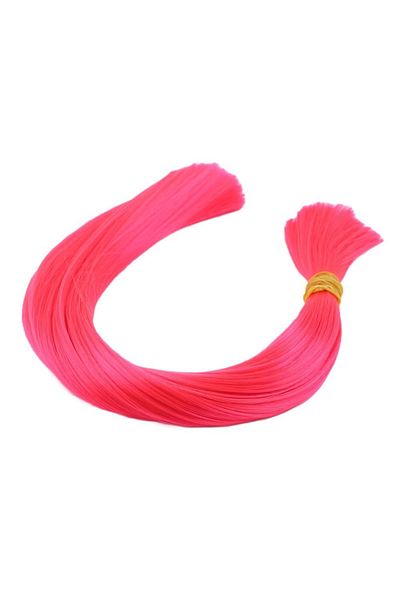 KONAK PERUK Neon Pink Colored Synthetic Neck Hair - 1kg
