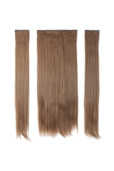 KONAK PERUK Synthetic Fiber - Plain Half Moon and 2 Side Snaps - Auburn