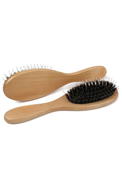 KONAK PERUK Natural Wooden Welding Hair Detangling Brush